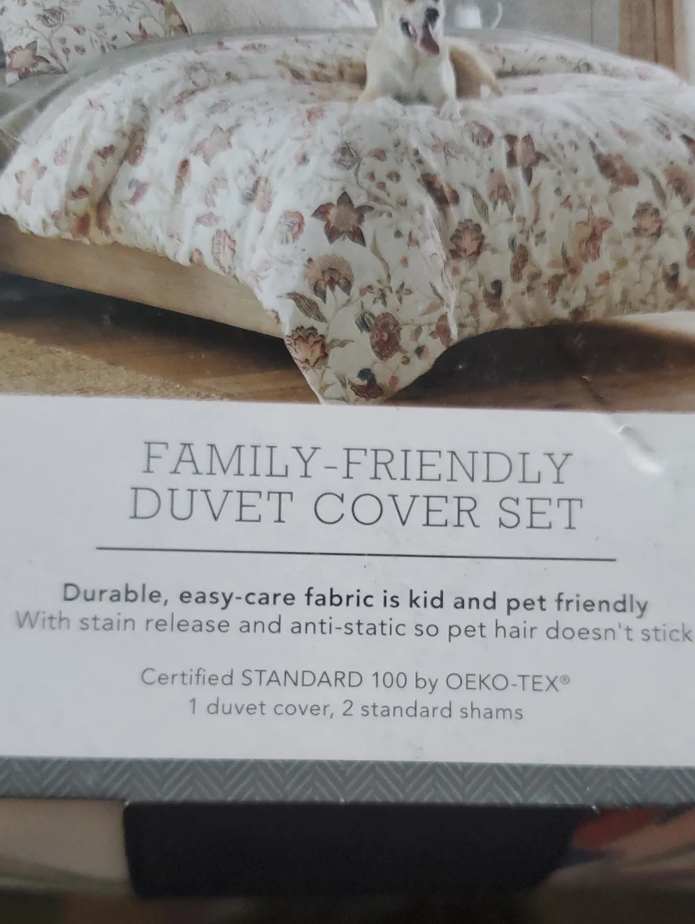 New Threshold Floral Duvet Cream/Rose/Mauve Full/Queen w/Shams